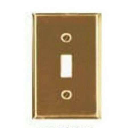 ATRON ELECTRO Atron Traditional Series Wallplate, 4-3/4 in L, 3 in W, 1-Gang, Metal, Brass 2-163TBR